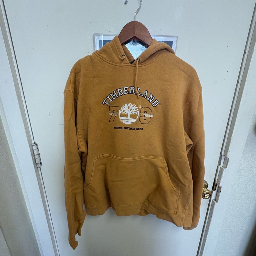 Timberland Men's Hooded Sweatshirt in Chestnut Brown